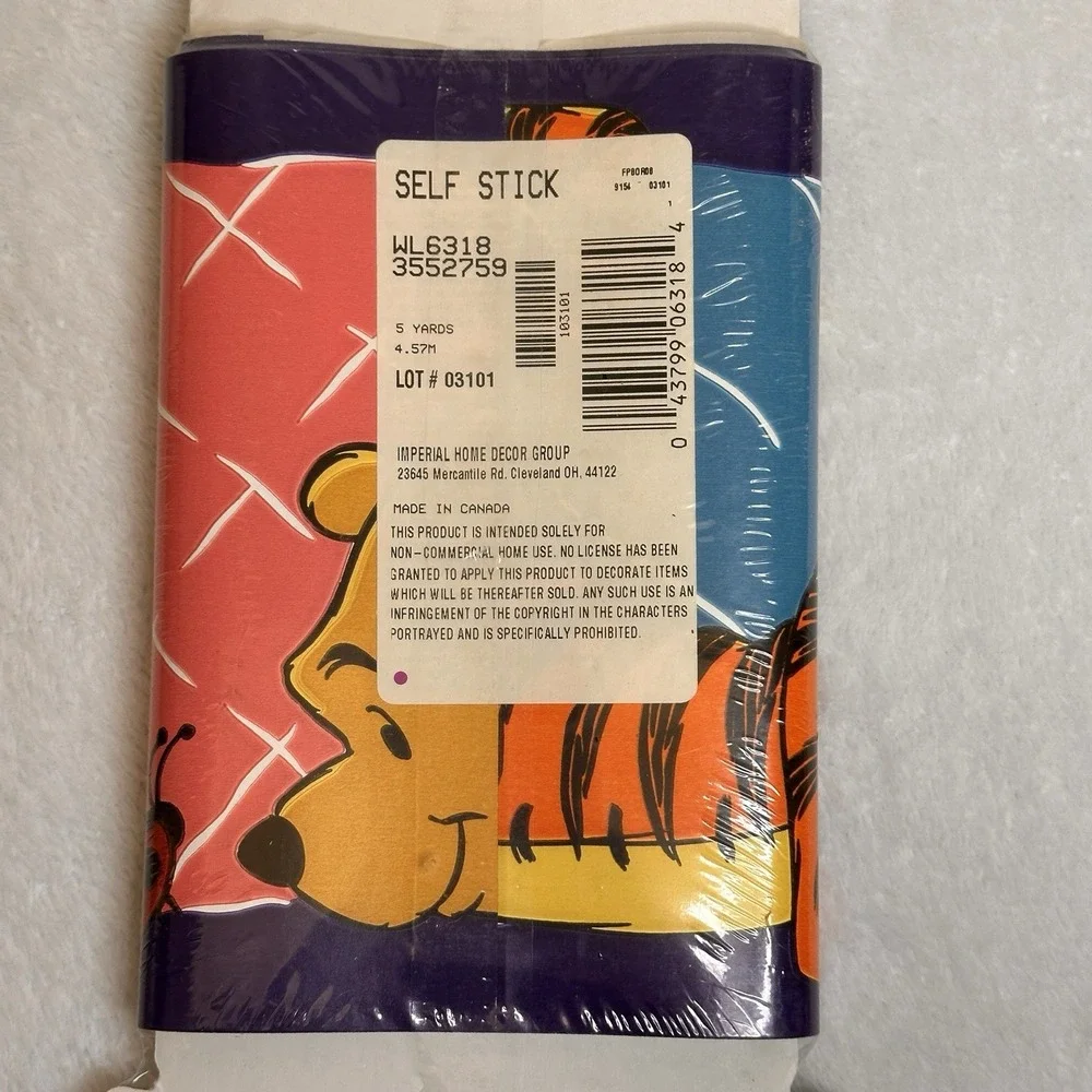 Winnie the‎ Pooh Tigger Wall Border Self Stick 5 Yd. Roll WL6318 Lot #03911